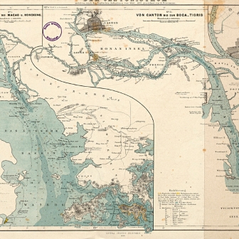 Map of Pearl River Delta in 1858